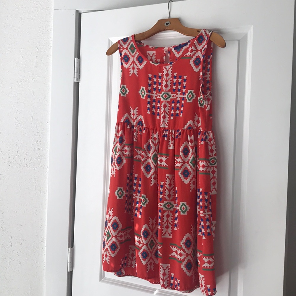 Sweet Claire Tribal Red Dress